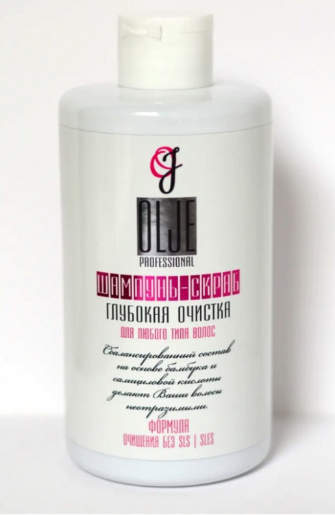 OLJE Шампунь – скраб глубокая очистка для любого типа волос, 450 мл в Сургуте