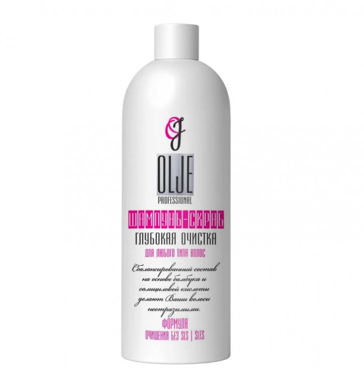 OLJE Шампунь – скраб глубокая очистка для любого типа волос, 1000 мл в Сургуте